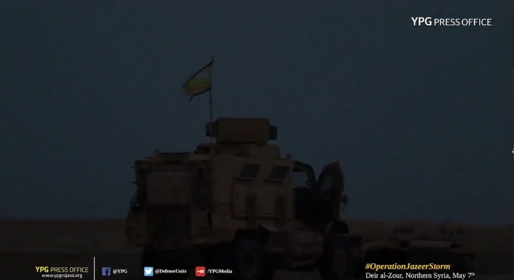 US-backed Syrian fighters spotted in MRAPs prior to ISIS assault