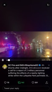 Two South Carolina National Guard troops hospitalized after being near lighning strike in DC