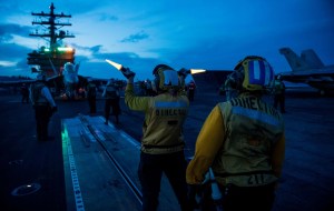 Navy crew ejects from strike fighter over Philippine Sea, cause of mechanical glitch under investigation