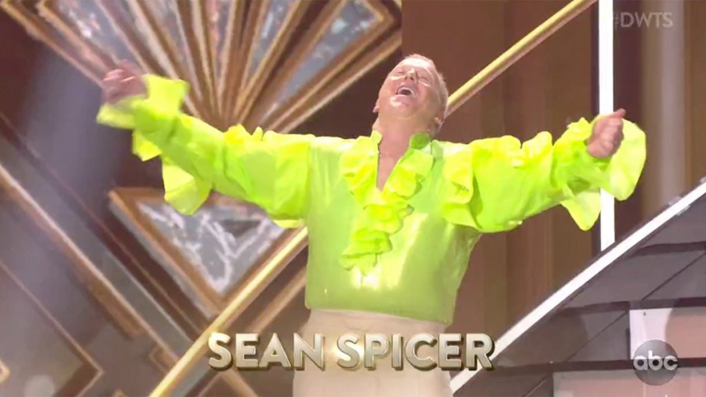 Sean Spicer dons ruffled shirt, shimmies his way onto ‘Dancing With the Stars’