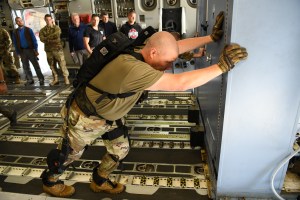 US Air Force tests exoskeleton to give cargo-loading porters a boost