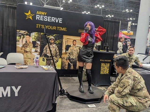 What was the military doing at the Anime NYC convention?