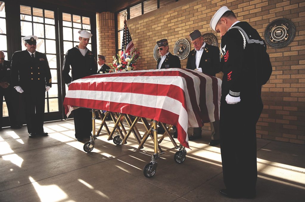 US military funeral traditions honor the fallen on land, air and sea