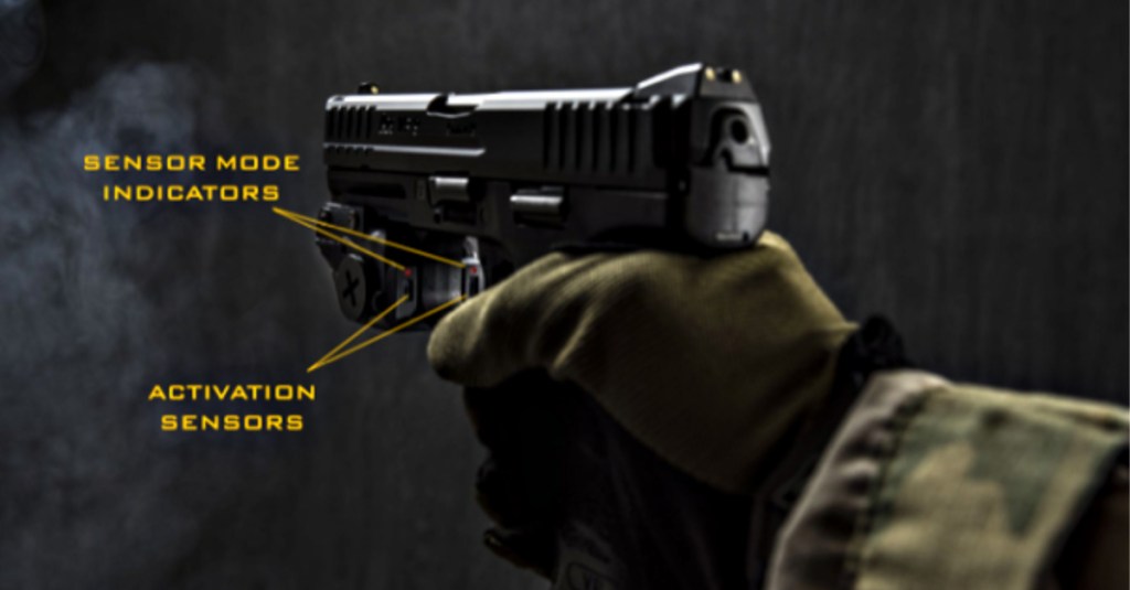 This XTECH Tactical handgun laser activates without a switch