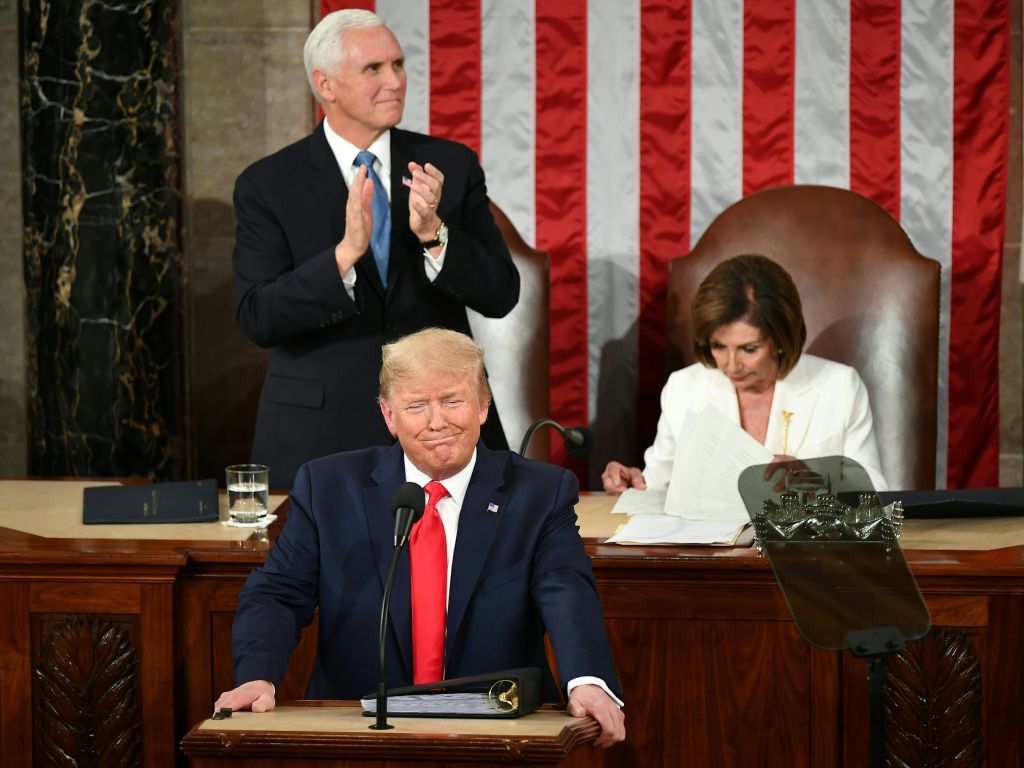 Trump praises US military buildup but vows overseas troop cuts in State of the Union address