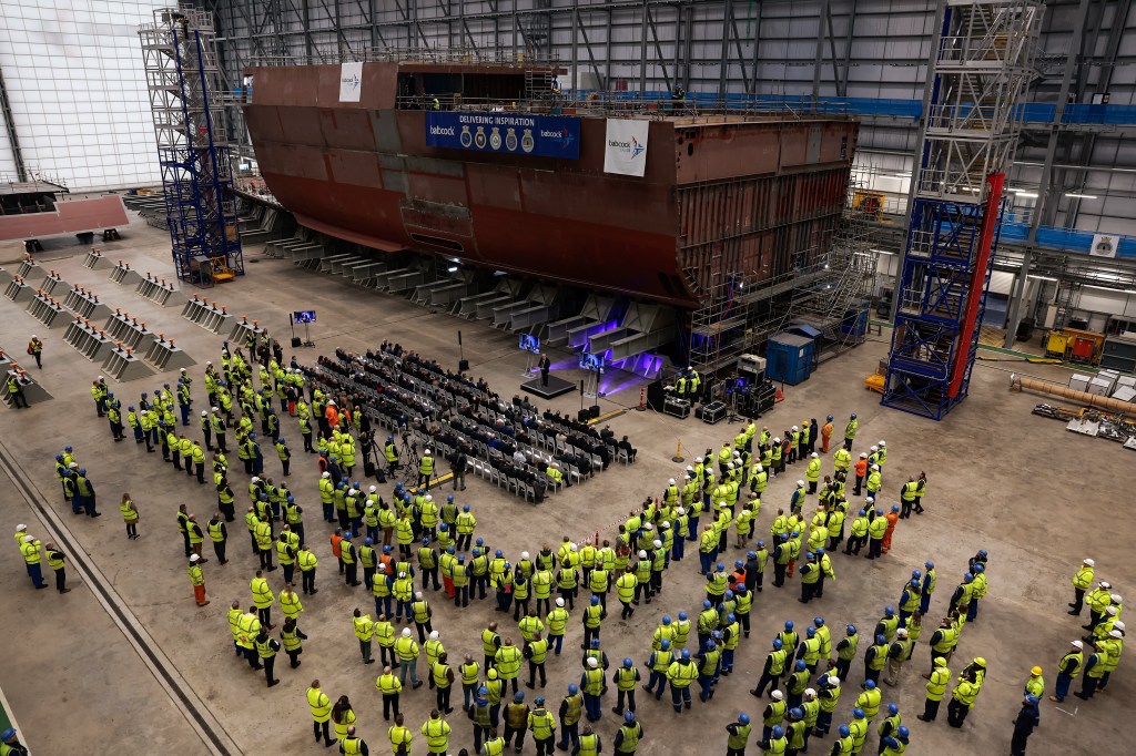 Babcock, British defense ministry tussle over excess warship costs