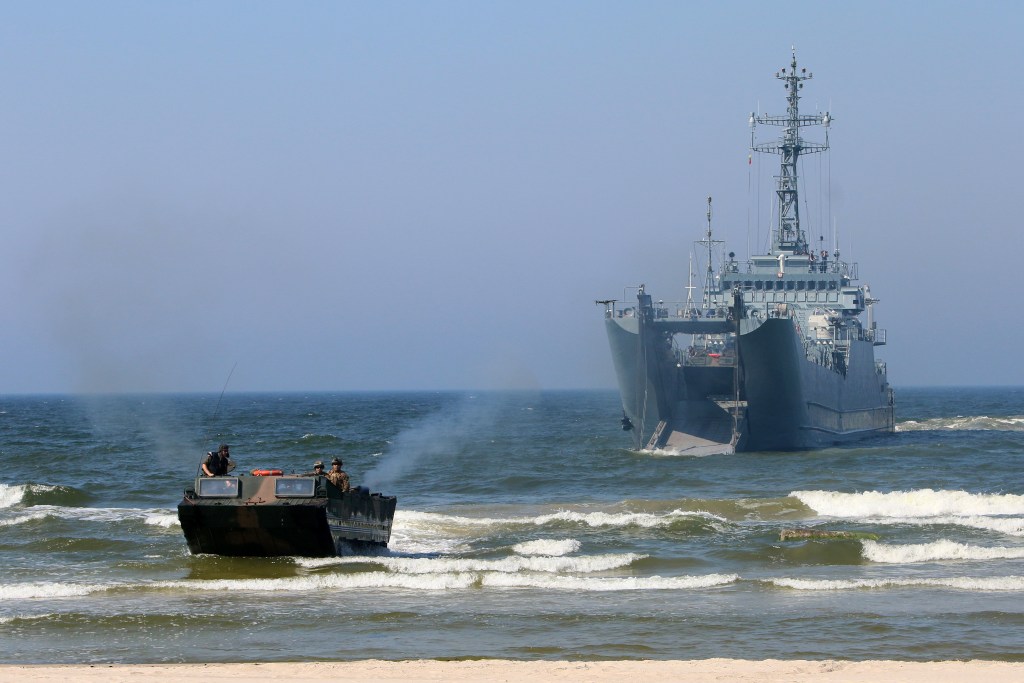 Warships mass in the Baltic Sea for a coronavirus-conscious battle drill