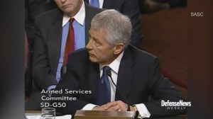 Hagel looks back
