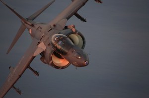 Marine Harrier crashes, pilot ejects