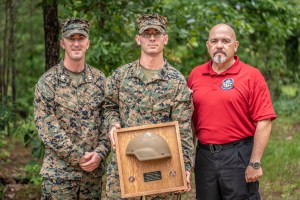 Marine shot in the head in Afghanistan gets back helmet that saved his life