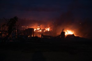 ‘It looked like a lake of fire’: Montana airmen fight massive off-base fire
