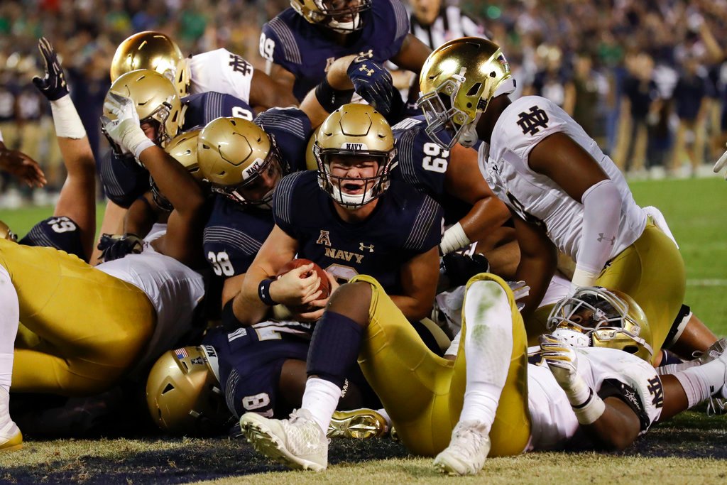 Notre Dame destroys Navy in San Diego 44-22