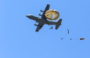Photos: US and European paratroopers jump during major exercise