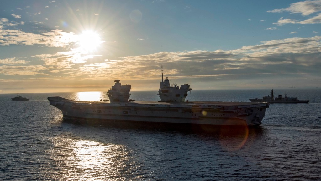 Britain’s new carrier heads to the US