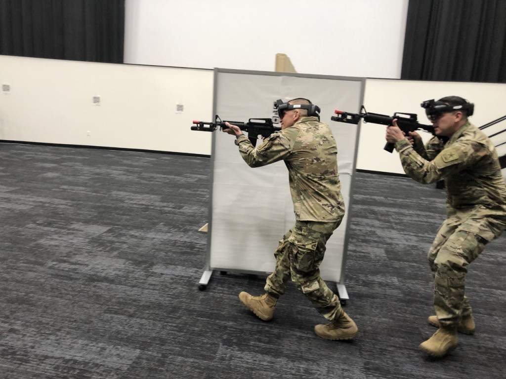 Top enlisted soldier tries ‘do-it-all’ goggle being tested by Army, Marines