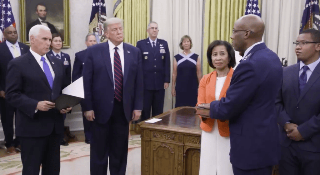 Watch Pence ceremonially swear in Gen. ‘CQ’ Brown as next Air Force chief of staff