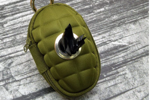 Grenade doggy bag dispenser pulls the pin on your average pooper scooper