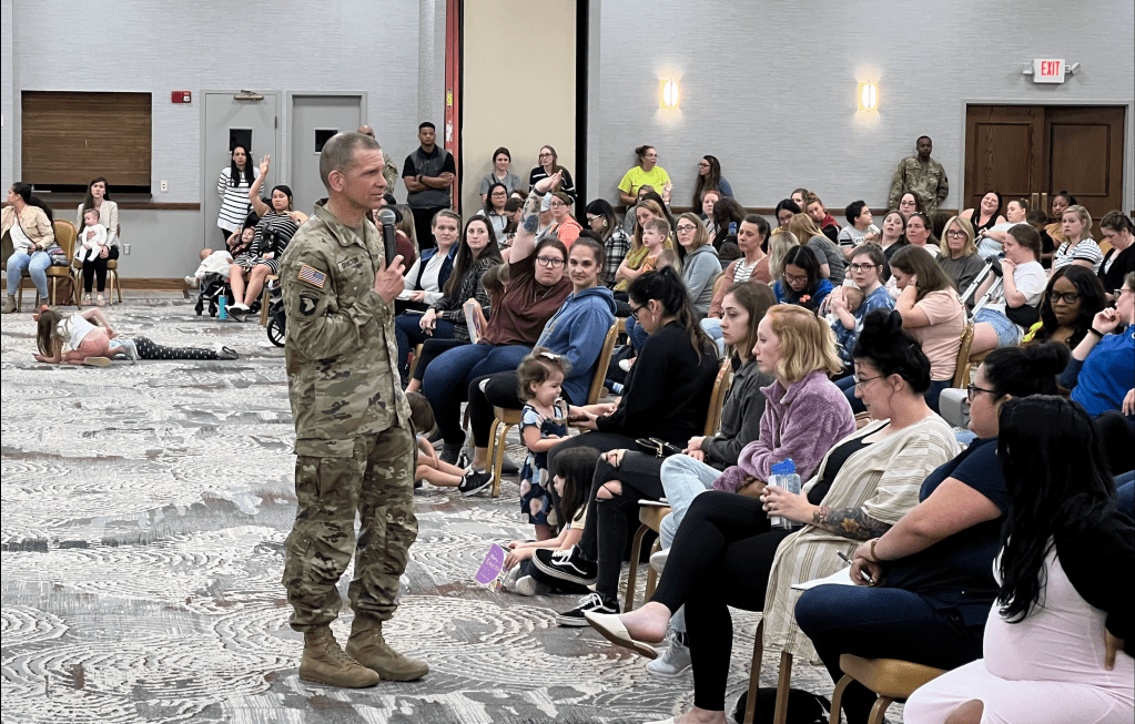Families of troops deployed to NATO’s flank sound off in town hall with Army’s top NCO