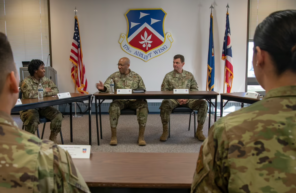 Top Air Force officer visits 179th Wing ahead of cyberspace transition