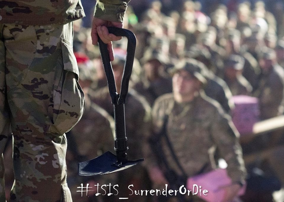 ISIS must surrender or face death by shovel, top enlisted leader tells troops