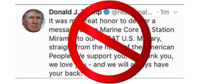 President Trump visits the ‘Marine Core,’ and veterans everywhere facepalm