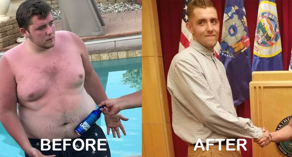 Future Marine recruit loses nearly 150 pounds in 8 months to join the Corps
