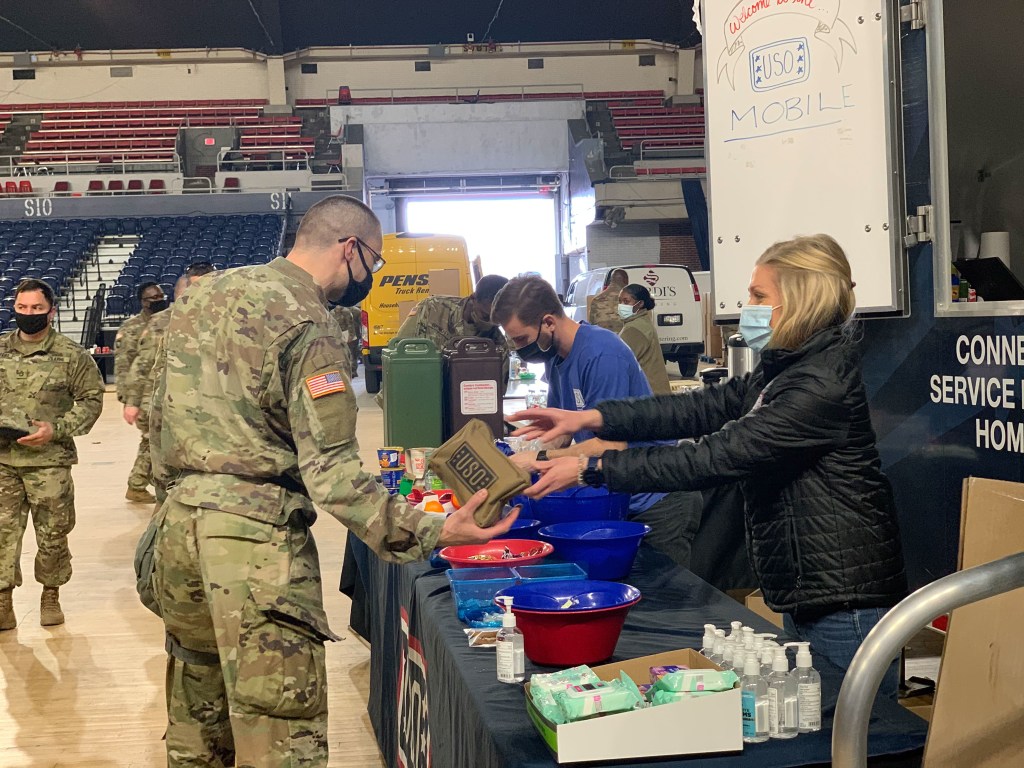 USO brings drinks, snacks and a ‘warm welcome’ to Guard troops at the Capitol