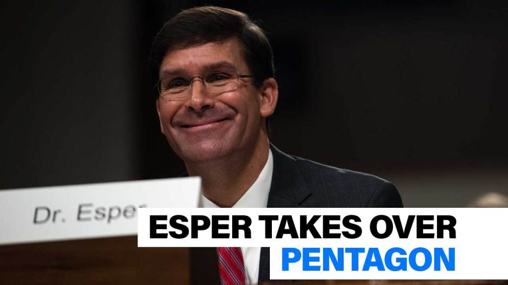 Esper takes over Pentagon