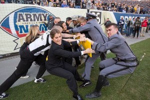 Watch West Point leaders get Navy’s goat (sort of) in super-sized spirit spot