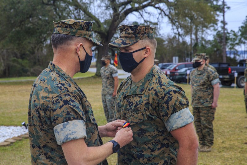 Camp Lejeune Marine awarded highest noncombat medal for rescuing 10-year-old boy from ocean rip current