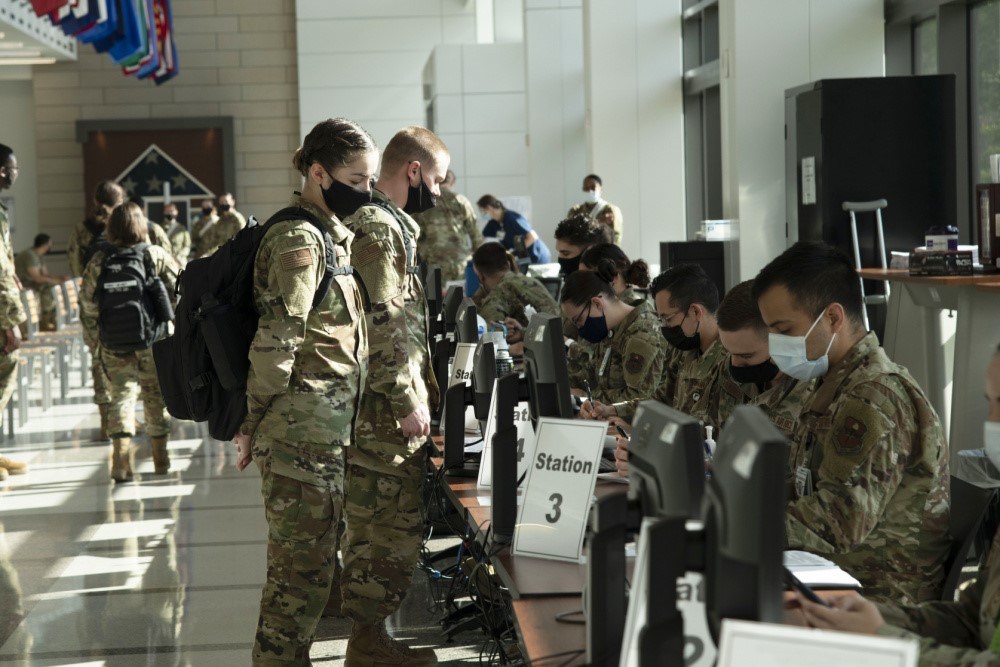 Nearly all new Air Force trainees are vaccinated against COVID-19, training boss says