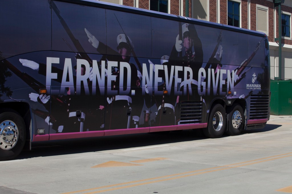 Bus carrying Marines to Nashville catches fire; no one hurt