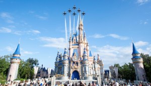 Wish upon a Thunderbird — Air Force demo team performs Disney flyover