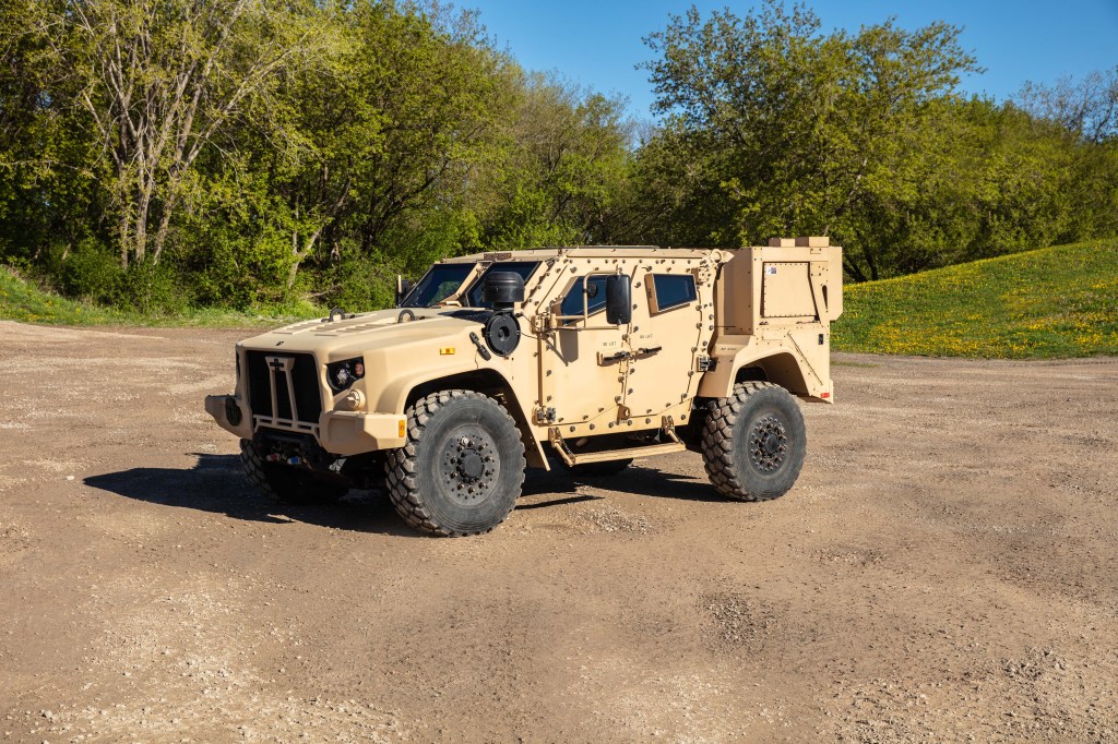 Oshkosh unveils hybrid electric Joint Light Tactical Vehicle