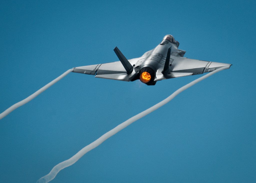 Watch this F-35 nearly plummet into the ocean during a carrier’s limited power test launch