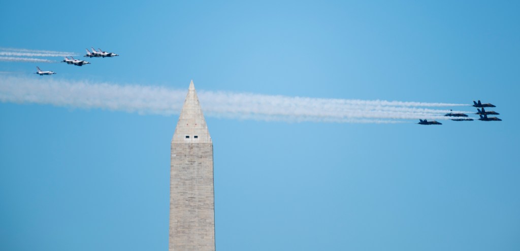 Watch Blue Angels, Thunderbirds fly over Baltimore, DC and Atlanta in salute to frontline COVID-19 responders
