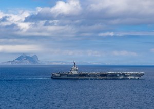 US aircraft carrier arrives in the Caribbean in buildup near Venezuela