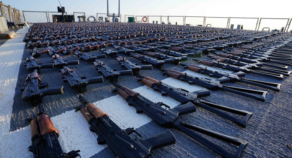 Navy seizes thousands of assault rifles shipped from Iran