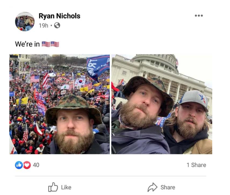 Marine veteran sentenced to 2 years for storming Capitol on Jan. 6