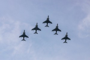 Marine squadron conducts its final Harrier flight in switch to F-35