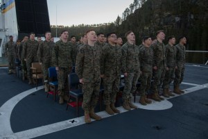 No more just snapping to attention for the Marines’ Hymn ― the commandant has directed Marines to sing it out loud