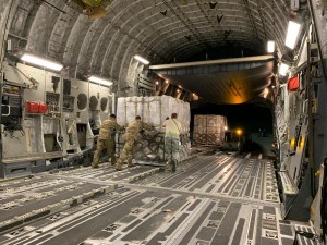 Inside one Air Force C-17 crew’s journey to bring COVID-19 test swabs to the US