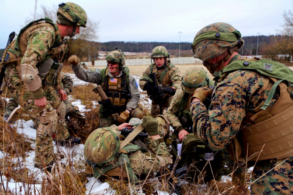 U.S. Marines are training with Eastern European allies to stop a ground invasion