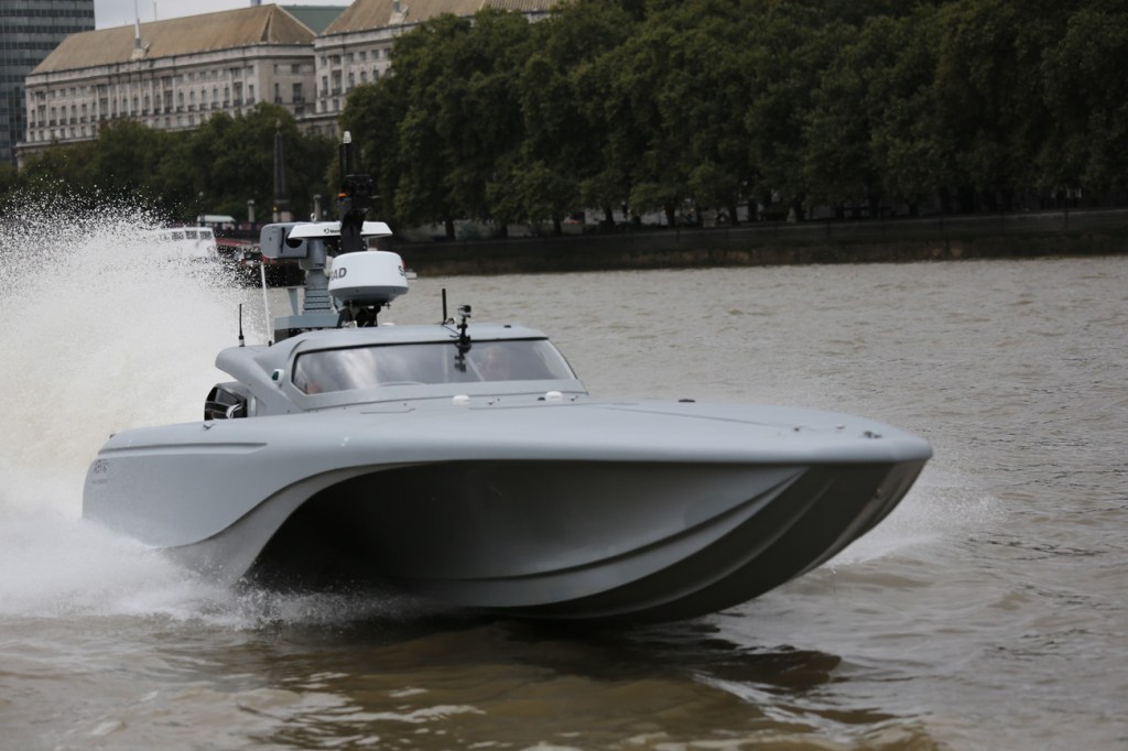 British navy unveils unmanned speedboat