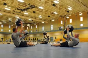 Medicine ball drill guarantees a crispy core