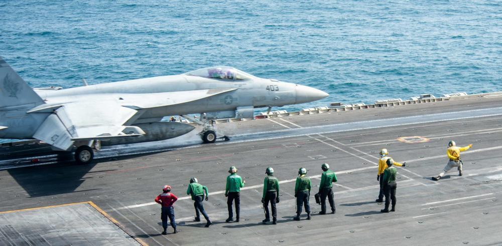 USS Ronald Reagan’s Super Hornets providing air support over Kabul