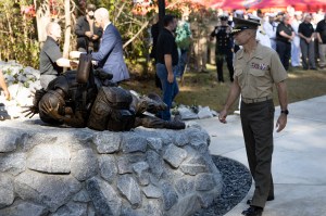 New monument unveiled honoring sacrifice of Navy corpsmen