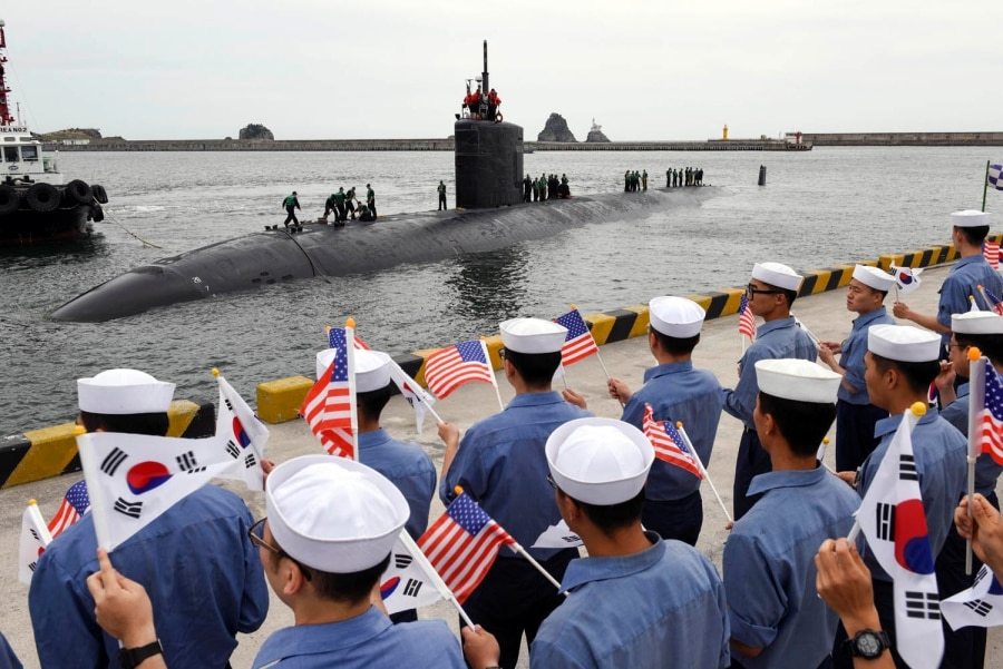 US submarine capable of carrying Tomahawk cruise missiles arrives in South Korea