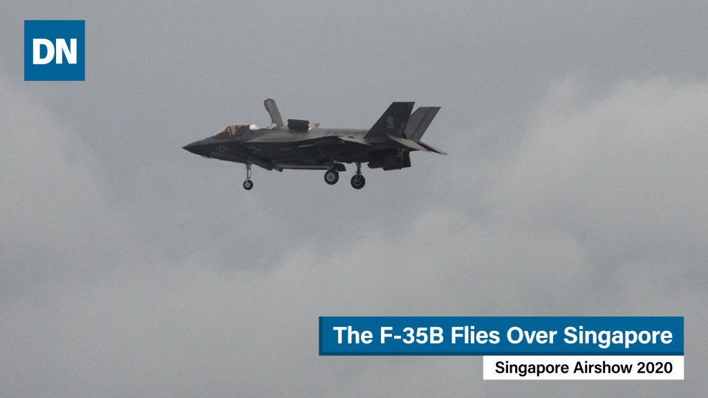 The F-35B flies over Singapore | Singapore Airshow 2020