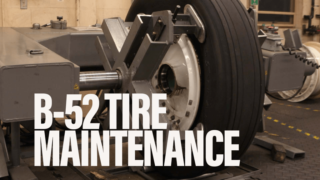 How do you change a tire on a B-52 bomber?